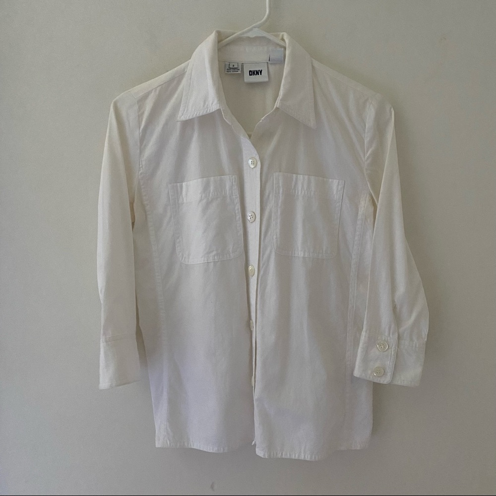 Dkny | Vintage White Button Down Shirt Size 2